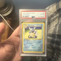 Wartortle 042/102 PSA 6 1st Edition Base Set Vintage Pokemon Card TCG - Image 1