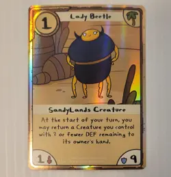 Card Wars Lady Beetle Foil Adventure Time TCG Sandylands Creature 2014 - Image 1