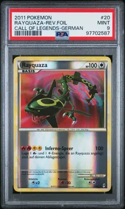 Pokemon TCG Karte - Rayquaza Ruf der Legenden 20/95 Reverse Holo Deutsch PSA 9 - Image 1