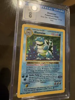 1999 Pokemon TCG Blastoise Holo Shadowless Base Set 2/102 CGC 8 - Image 3
