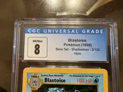 1999 Pokemon TCG Blastoise Holo Shadowless Base Set 2/102 CGC 8 - Image 5