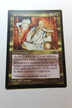 MTG Grim Feast x1- -Mirage-Lightly Played - Image 1
