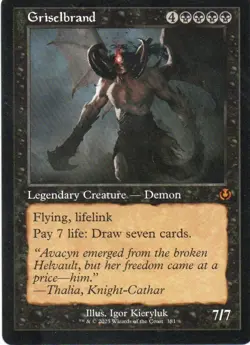 MTG: Innistrad Remastered: Retro Frame Griselbrand: Lightly Played Condition - Image 1