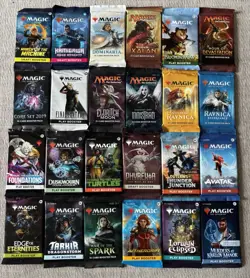 Magic: The Gathering Sealed Booster Pack Lot 24 Packs Various Sets. Chaos Draft - Image 1