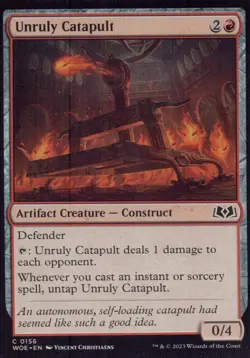 Wilds of Eldraine #156 Unruly Catapult - Image 1