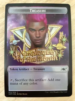 MTG Squirrel (008) Treasure (012) FOIL Token Unfinity NM/M - Image 1