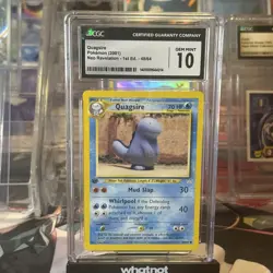 CGC GEM MINT 10 Pokemon Quagsire 48/64 2001 Neo Revelation 1st Edition - Image 1