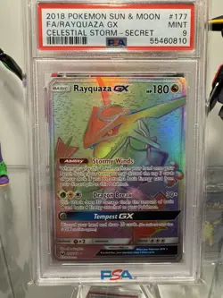 2018 Pokemon Sun & Moon Celestial Storm Rayquaza GX 177/168 PSA 9 - Image 1