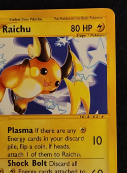 2002 Pokemon Expedition Base Set Raichu Rare 61/165 EX-NM - Image 3
