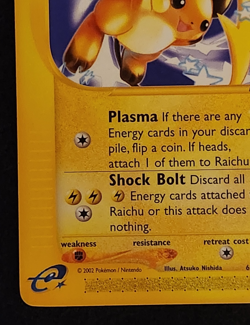 2002 Pokemon Expedition Base Set Raichu Rare 61/165 EX-NM - Image 5
