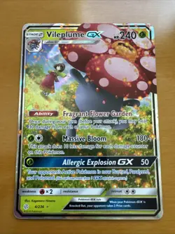 Vileplume GX 4/236 Holo GX Rare Cosmic Eclipse Pokemon Holo Near Mint - Image 1