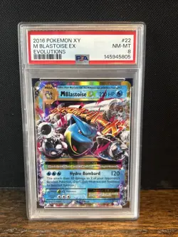 2016 Pokemon XY Evolutions Holo M Blastoise EX 22 PSA 8 NM-Mint - Image 1
