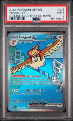 2023 POKEMON OBF EN PIDGEOT ex SPECIAL ILLUSTRATION RARE PSA 9 - Image 1