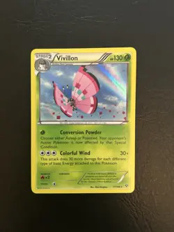 Vivillon 17/146 Pokemon Card TCG Holo Pink Rare Lightly Played/NM - Image 1