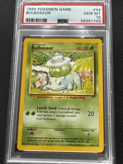 Pokemon 1999 Base Set Bulbasaur PSA 10 #44/102 Regular English TCG - Image 3
