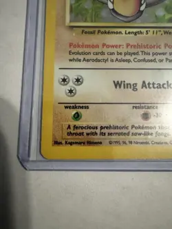 Aerodactyl 1/62 Fossil Set - Holo Rare Pokemon Card - Image 5