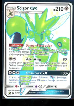 Pokemon TCG Scizor GX SV72/SV94 Hidden Fates: Shiny Vault Holo Rare 2019 NM - Image 1