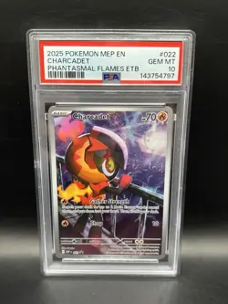 PSA 10 CHARCADET #022 BLACK STAR PROMO PHANTASMAL FLAMES ETB 2025 POKEMON MEP EN - Image 1