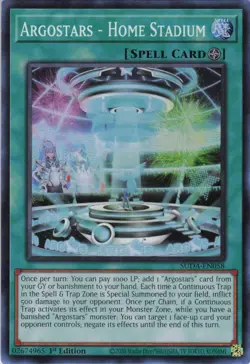 Argostars - Home Stadium SUDA-EN058 Super Rare Supreme Darkness Yu-Gi-Oh NM - Image 1