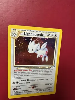 Pokemon TCG Light Togetic Neo Destiny 15/105 Holo Unlimited Rare Card *SWIRL* - Image 4