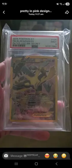 Alakazam EX 125/124 Secret Fates Collide Pokemon PSA 9 - Image 1