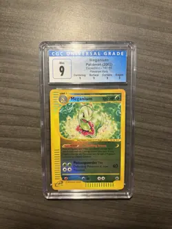 Meganium Expedition Base Set Reverse Holo Card 018/165 CGC 9 with Subgrades - Image 2