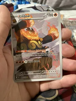 Pokemon TCG Emboar White Flare Illustration Card 098/086 Rare NM Condition - Image 1
