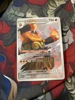 Pokemon TCG Emboar White Flare Illustration Card 098/086 Rare NM Condition - Image 5