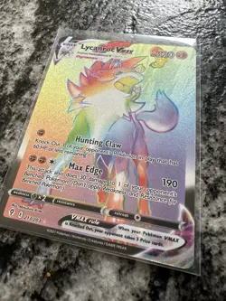 Pokemon TCG Lycanroc Vmax Evolving Skies Secret Rainbow Rare 213/203 - Image 2