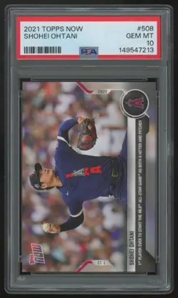 2021 Topps Now Shohei Ohtani All-Star Hitter/Pitcher #508 PSA 10 *213 - Image 1
