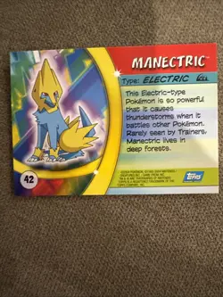 Pokemon Card - Manectric #42 - Advanced Challenge - Topps - Image 2