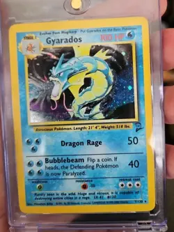Pokemon TCG Gyarados Base Set 2 Holo Unlimited Rare Card 7/130 LP Condition - Image 3