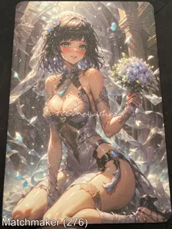 Matchmaker Spicy Waifu NSFW A5 Size Card Board Yelan Genshin Impact Wedding - Image 1