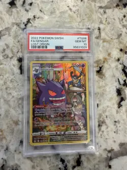 2022 POKEMON SWORD & SHIELD LOST ORIGIN #TG06 FA/GENGAR LOST ORIGIN PSA 10 - Image 1
