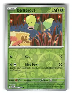 Bellsprout 069/165 Common 151 Pokemon Reverse Holo Near Mint - Image 1