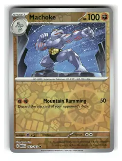 Machoke 067/165 Uncommon 151 Pokemon Reverse Holo Near Mint - Image 1