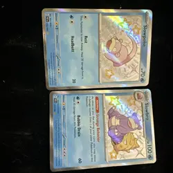 Slowpoke 116/091 & Slowbro 117/091 PAF Paldean Fates NM Pokemon Shiny Baby - Image 1