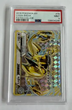 2016 POKEMON XY FATES COLLIDE #79 LUGIA BREAK PSA 9 - Image 1