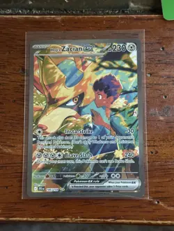 Pokemon TCG Hop’s Zacian ex 186/159 SIR Journey Together Full Art NM - Image 1