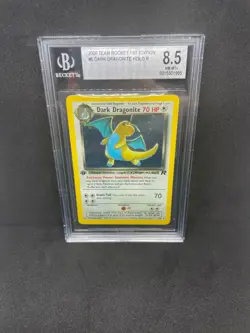 2000 Pokemon Team Rocket : # 5 Dark Dragonite Holo R BGS 8.5 MINT - Image 1
