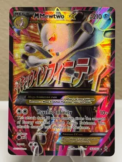M Mewtwo EX (160 Full Art) 160/162 Breakthrough Holo Illustration Rare Pokemon - Image 1