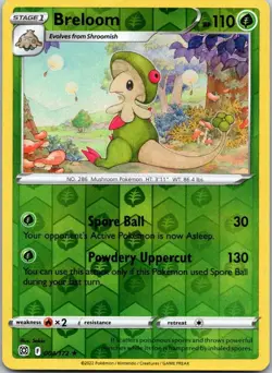 Breloom 004/172 R Brilliant Stars Pokemon Reverse Holo NM - Image 1