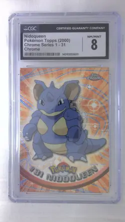 2000 Pokemon Topps Chrome Series 1 Nidoqueen #31 CGC 8 - Image 1