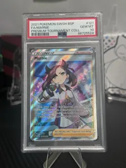 Pokemon 2021 Marnie SWSH121 Full Art SWSH Black Star Promo GEM MINT PSA 10 - Image 1