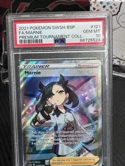 Pokemon 2021 Marnie SWSH121 Full Art SWSH Black Star Promo GEM MINT PSA 10 - Image 2