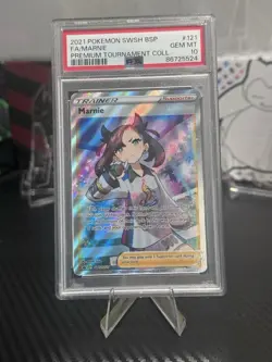 Pokemon 2021 Marnie SWSH121 Full Art SWSH Black Star Promo GEM MINT PSA 10 - Image 3