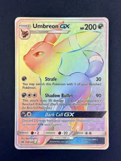 Pokemon Sun & Moon Umbreon GX 154/149 Secret Rare Rainbow NM/MINT - Image 1