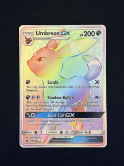 Pokemon Sun & Moon Umbreon GX 154/149 Secret Rare Rainbow NM/MINT - Image 2