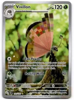 Vivillon 193/191 Illustration Rare Surging Sparks Pokemon Near Mint - Image 1