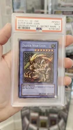 Super War-Lion PP02-EN001 Premium Pack 2 Unlimited Secret Rare Misprint PSA 9 - Image 2